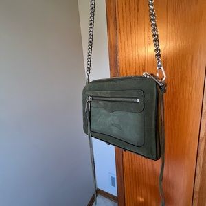 Rebecca Minkoff Green Suede Crossbody Bag